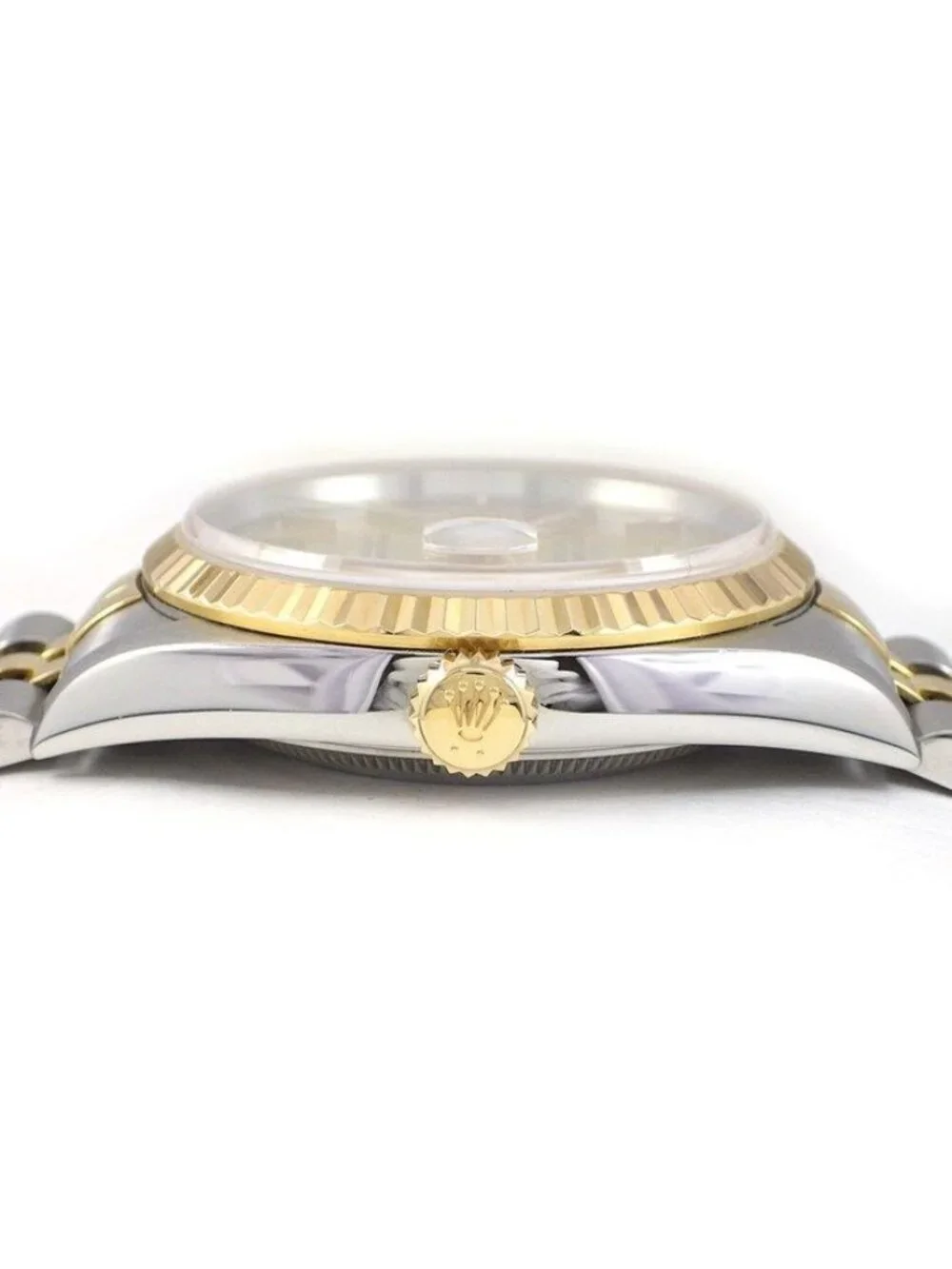 Rolex Watch Datejust Sunray Champagne Gold Color Dial Date 18k Yellow SS